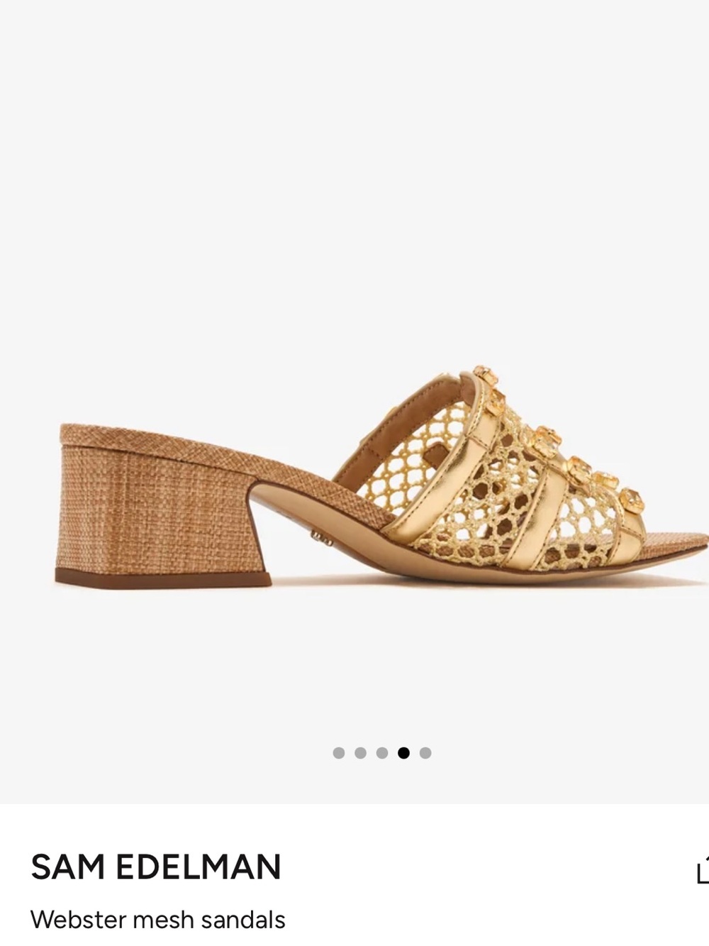 SAM EDELMAN
Webster mesh sandals AMBER GOLD MULT size 8.5 new - Picture 4 of 16